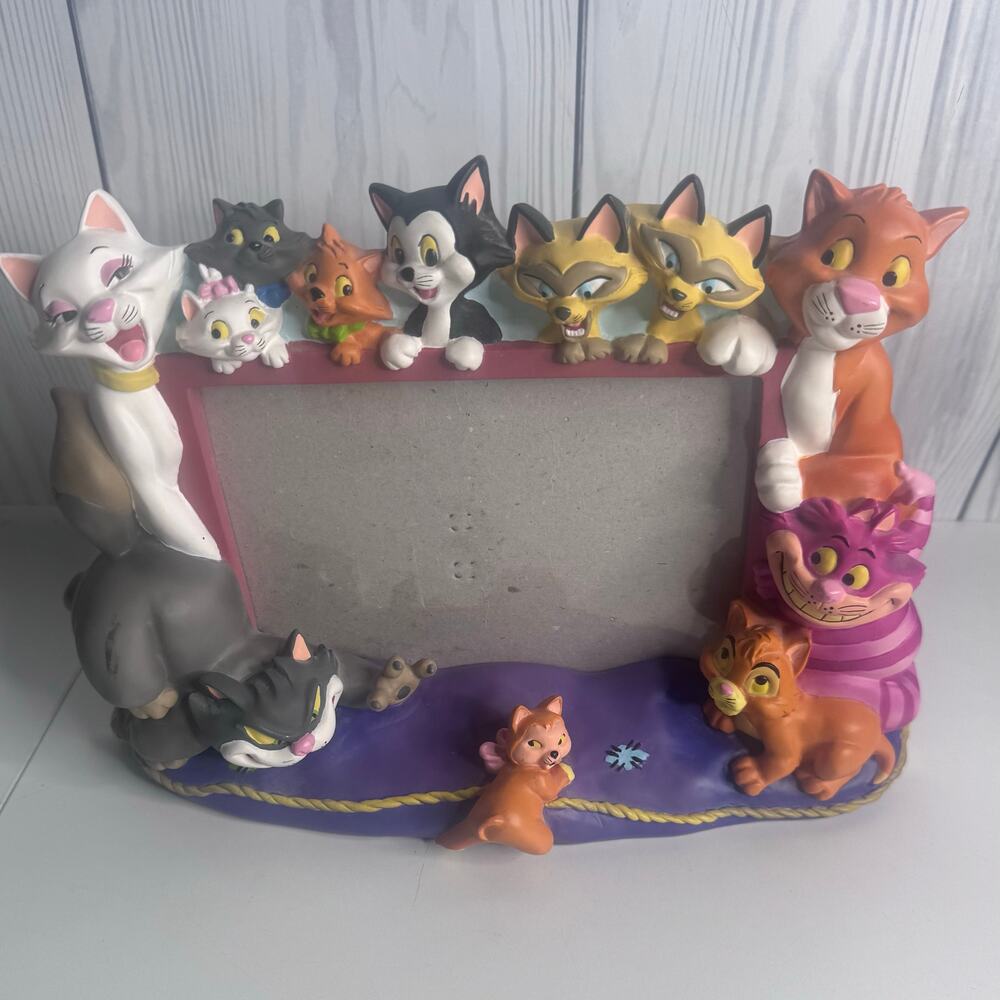 Disney Collection Rare Aristocats Pets Photo Frame 5x7 Vintage Resin 3D